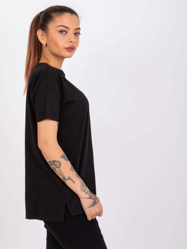 T-shirt damski, czarny, Mayflies