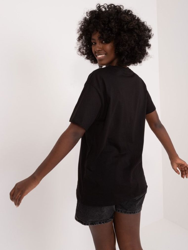 T-shirt damski, czarny, Mint