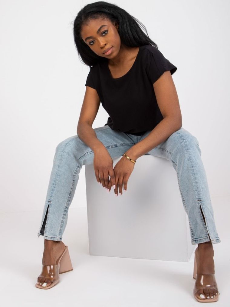 T-shirt damski, czarny, Sublevel