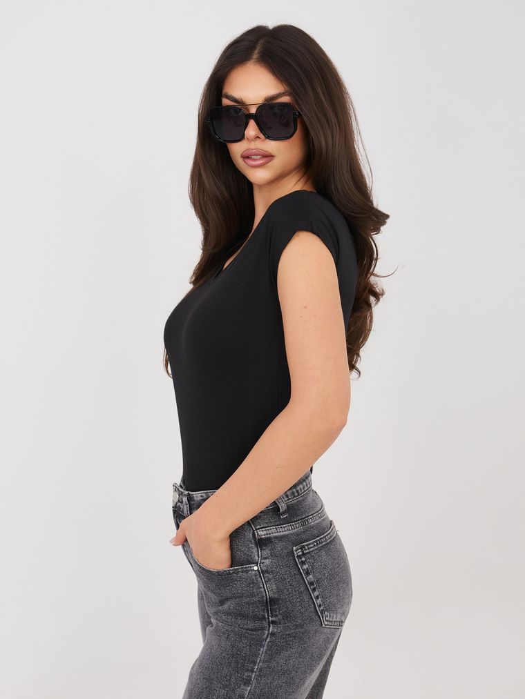 T-shirt damski, czarny, Sublevel