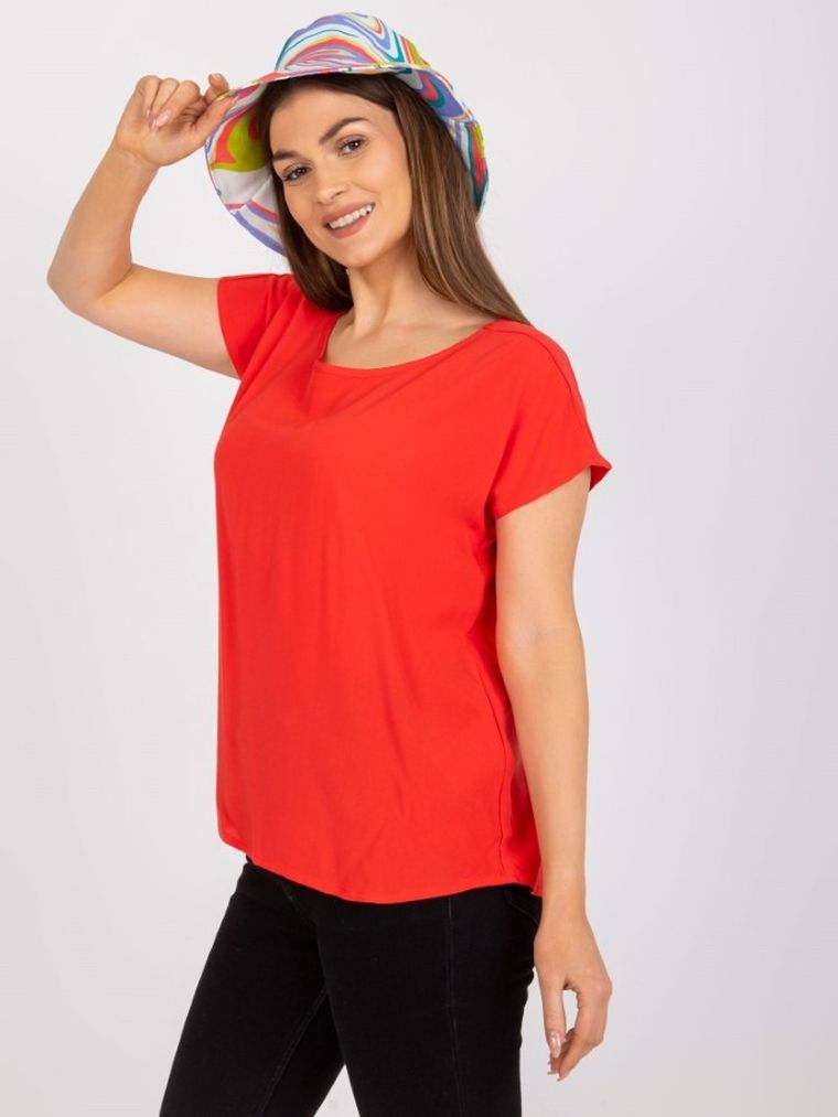 T-shirt damski, czerwony, Sublevel