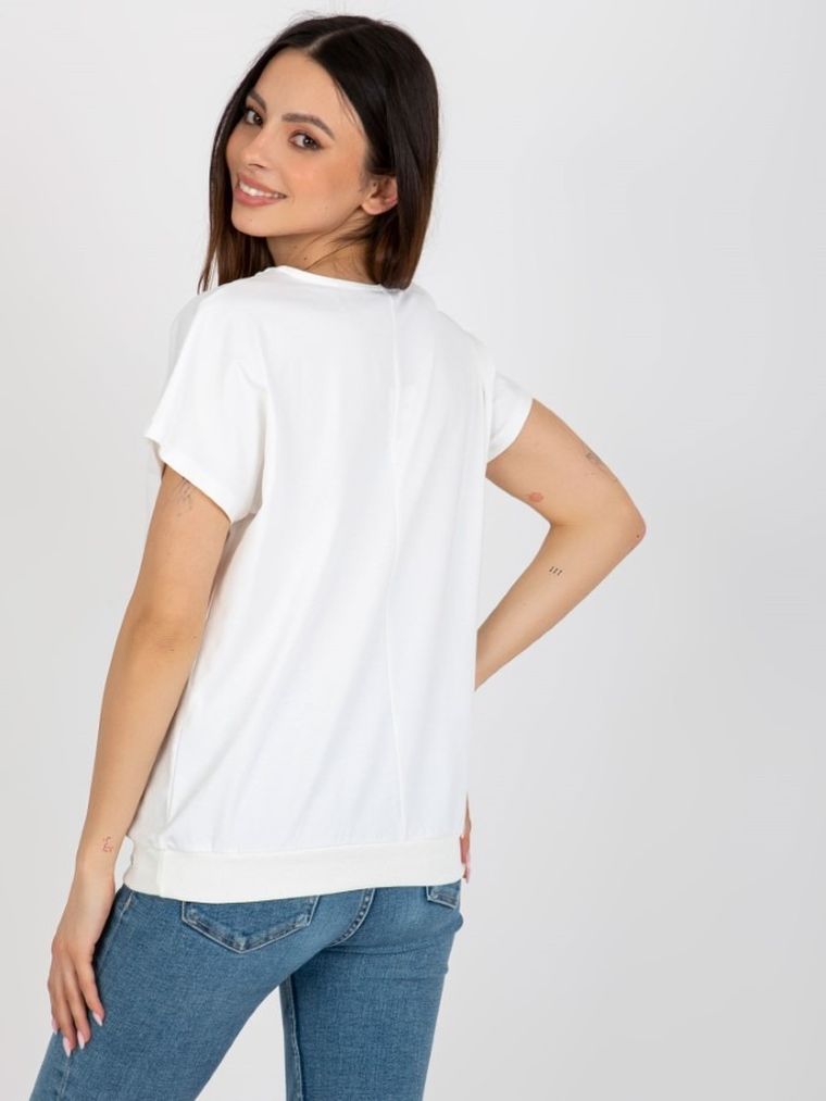 T-shirt damski, ecru, Relevance