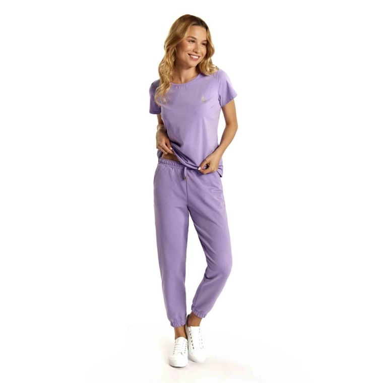 T-shirt damski, fioletowy, Golden Queen