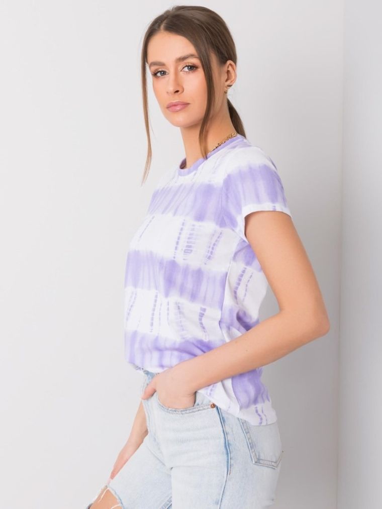 T-shirt damski, fioletowy, Italy Moda