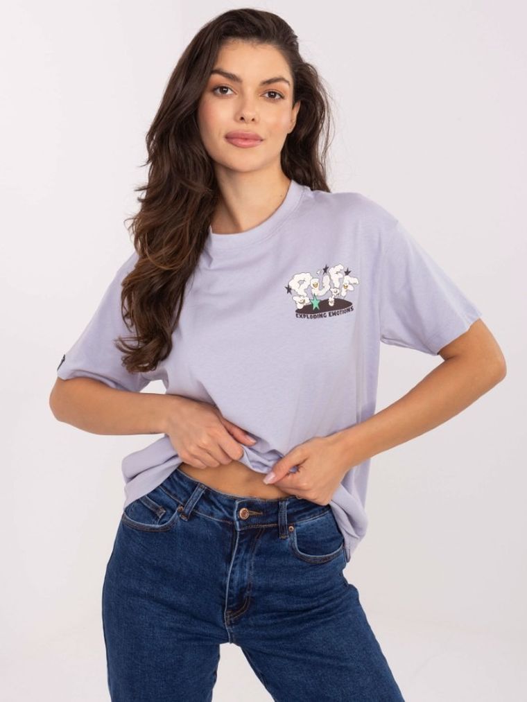 T-shirt damski, fioletowy, Sublevel