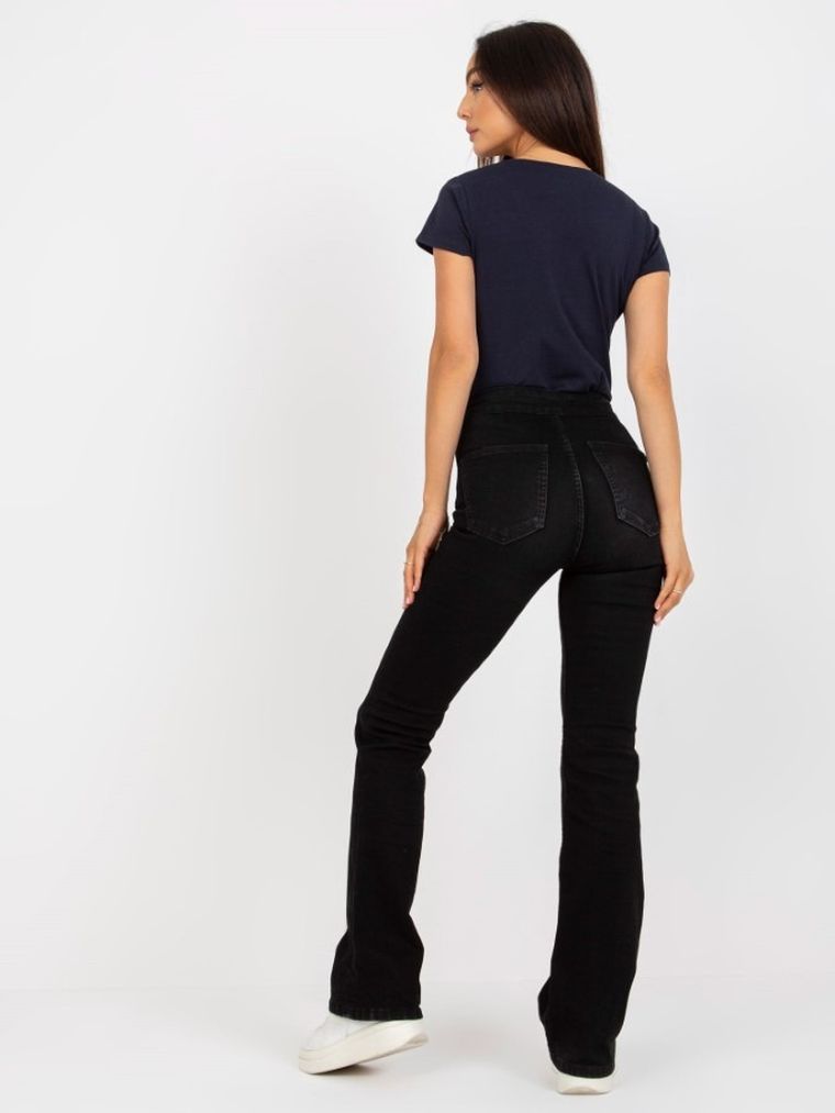 T-shirt damski, granatowy, Basic Feel Good