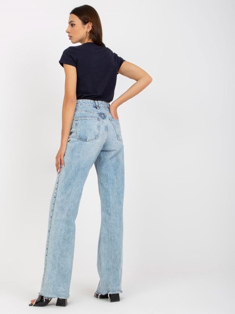 T-shirt damski, granatowy, Basic Feel Good