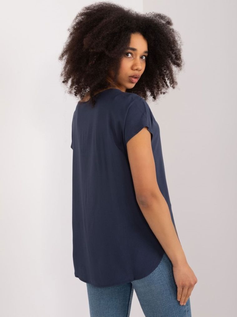 T-shirt damski, granatowy, Sublevel