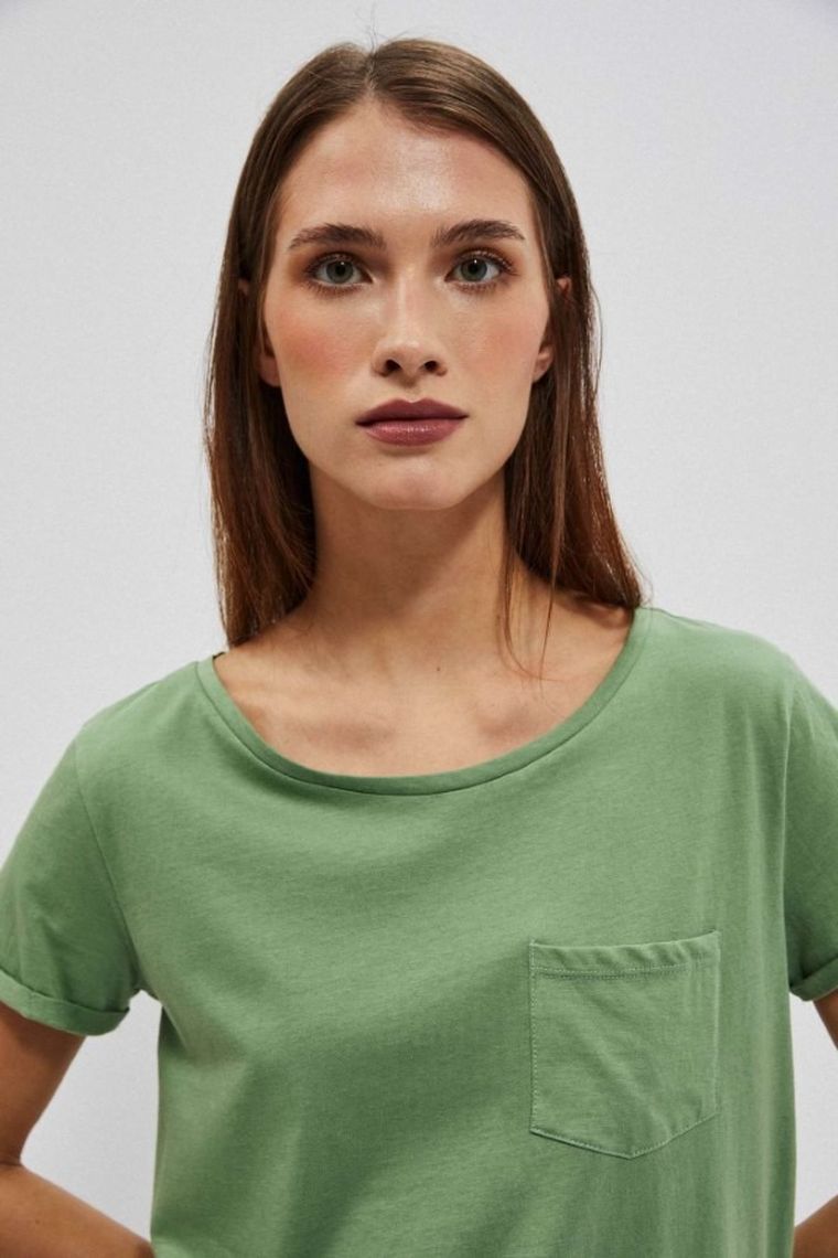 T-shirt damski, khaki, Moodo