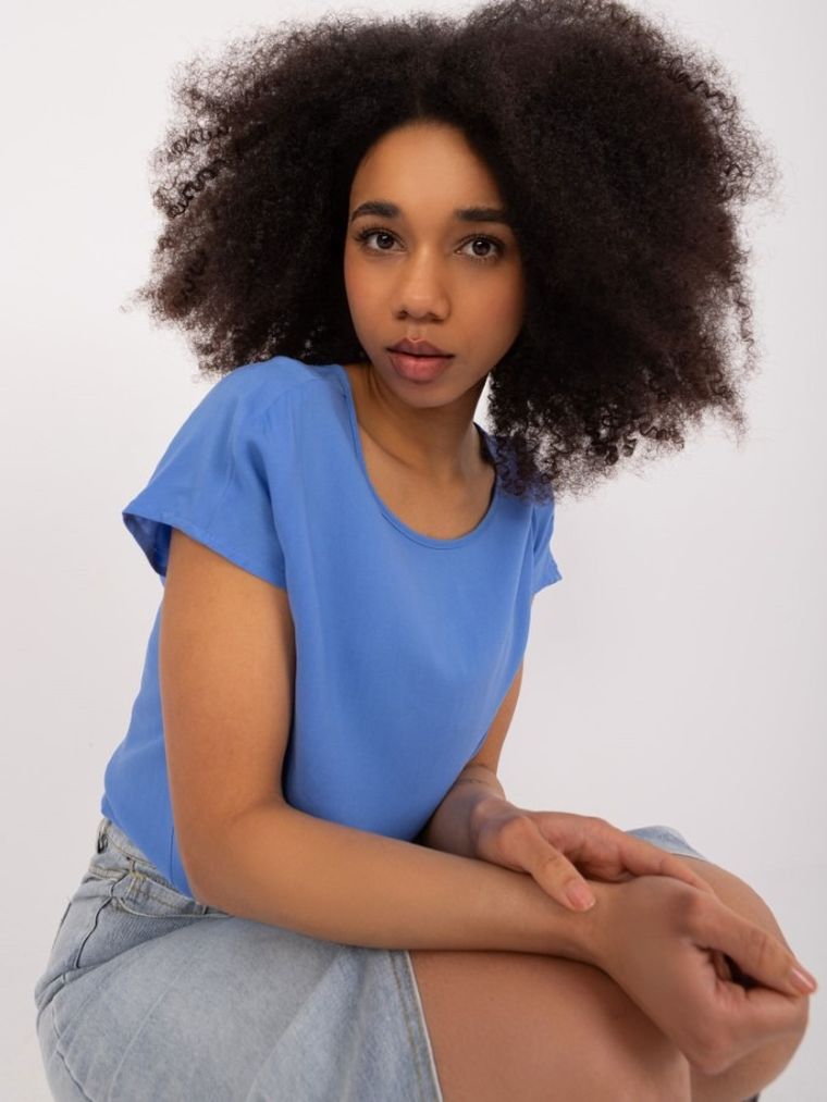 T-shirt damski, niebieski, Sublevel