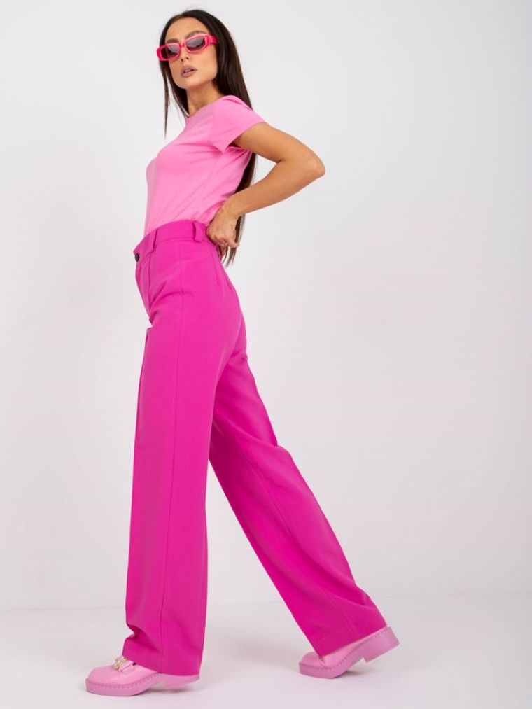 T-shirt damski, różowy, Basic Feel Good