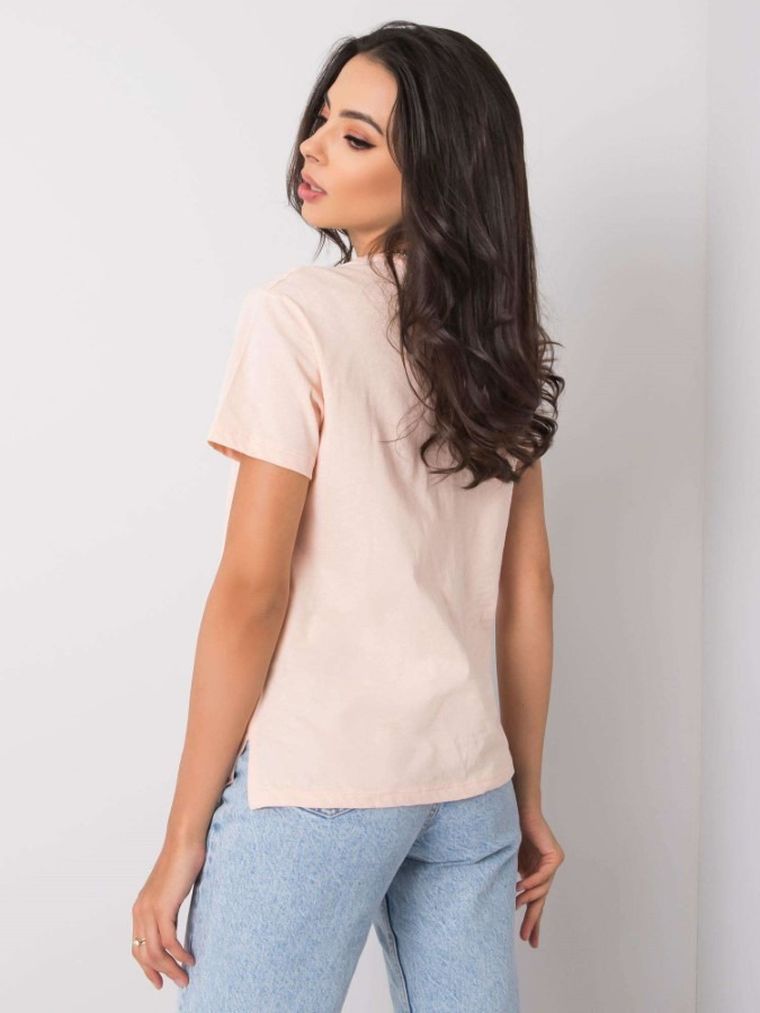 T-shirt damski, różowy, Pepper & Mint