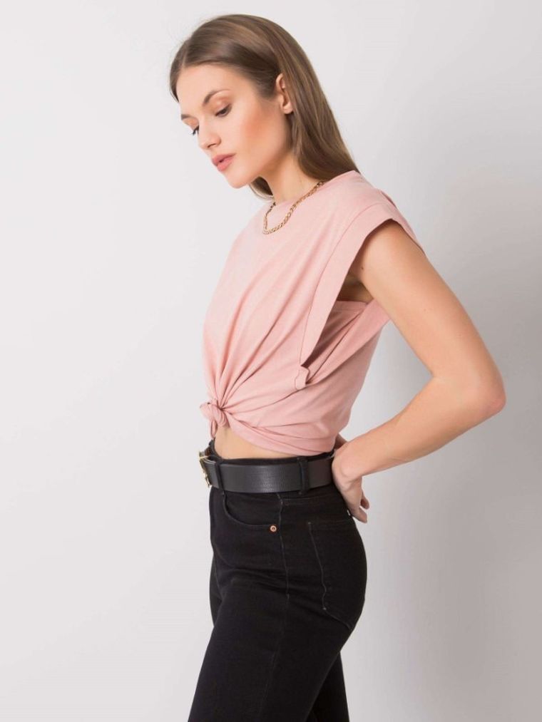 T-shirt damski, różowy, Rue Paris