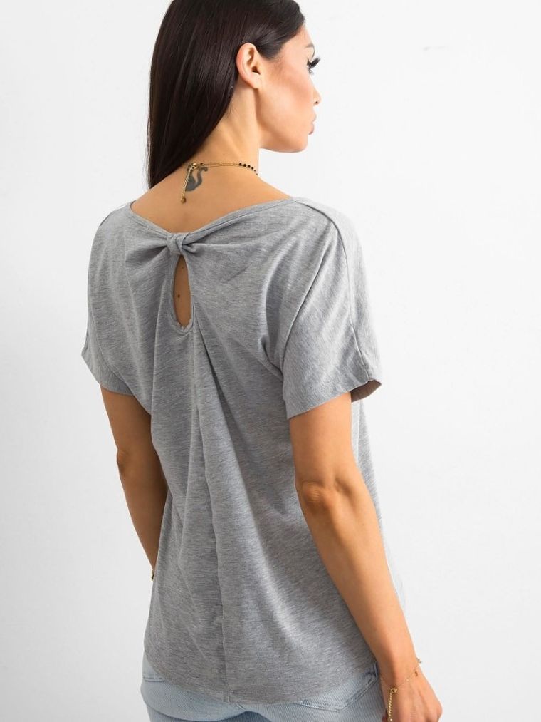 T-shirt damski, szary, Basic Feel Good