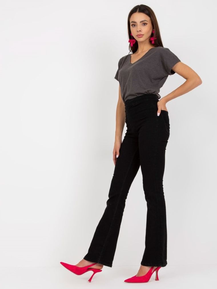 T-shirt damski, szary, Basic Feel Good