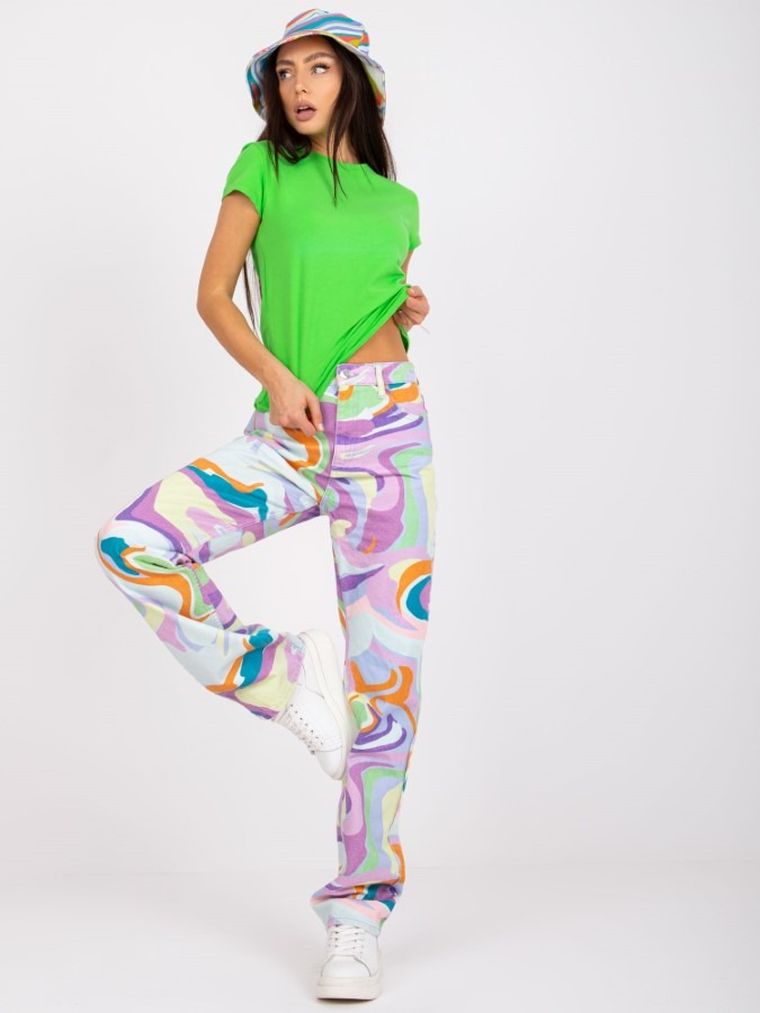 T-shirt damski, zielony, Basic Feel Good