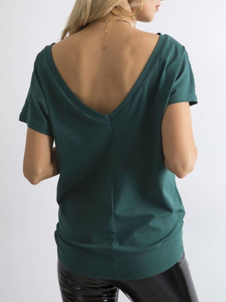 T-shirt damski, zielony, Basic Feel Good