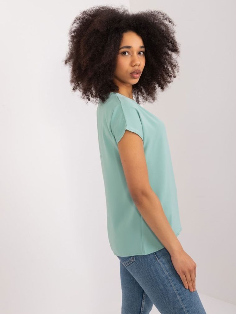 T-shirt damski, zielony, Basic Feel Good