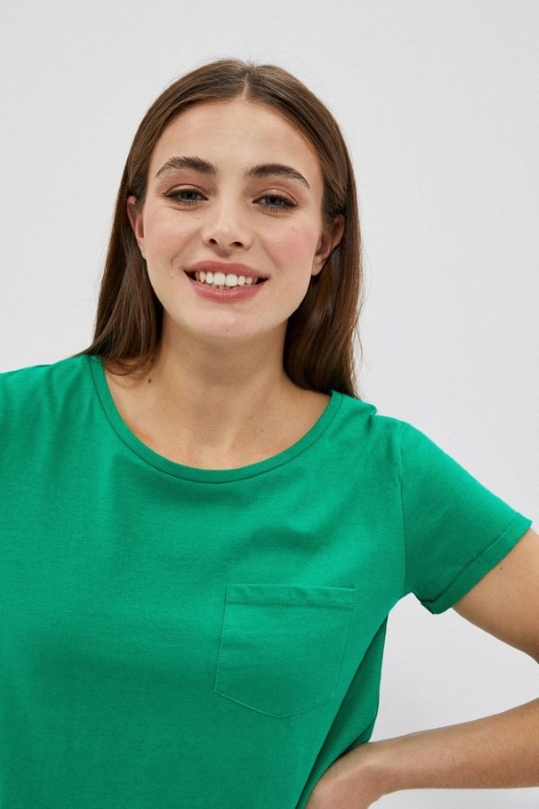 T-shirt damski, zielony, Moodo