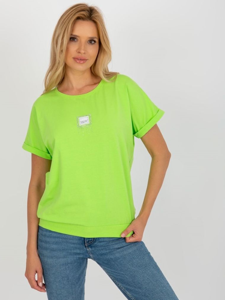 T-shirt damski, zielony, Relevance