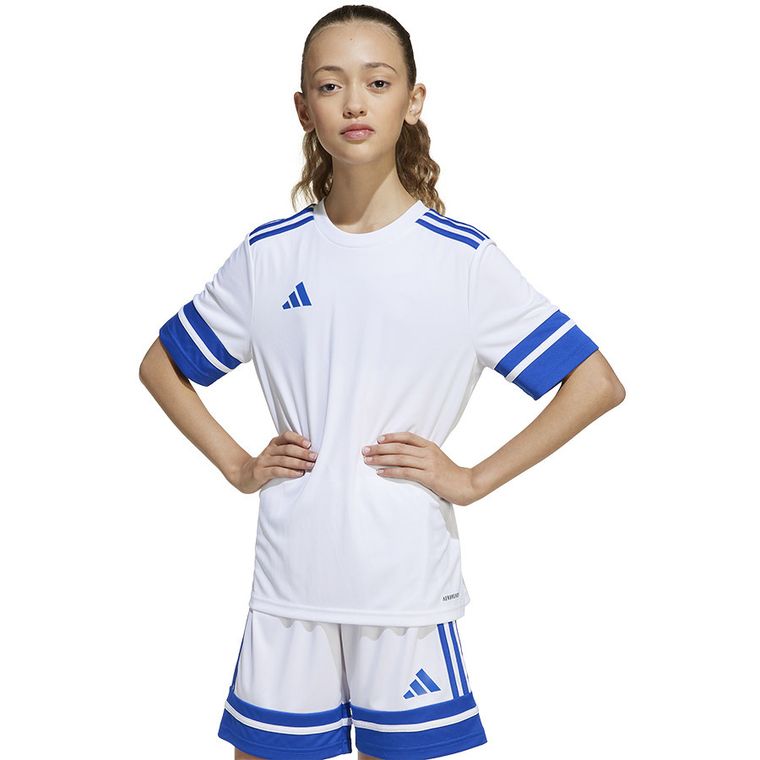 T-shirt dziecięcy, biały, Adidas Squadra