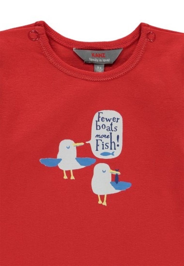 T-shirt dziecięcy, czerwony, Kanz