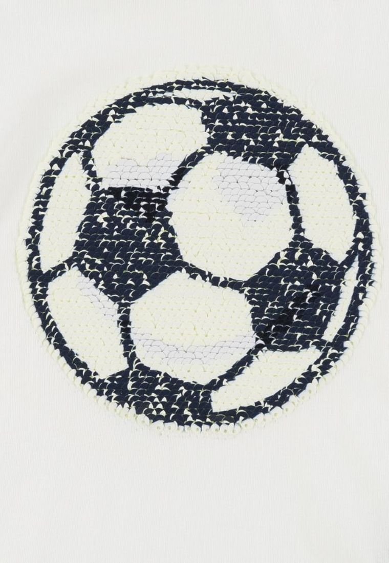 T-shirt dziewczęcy, biały, dwustronne cekiny, Tom Tailor