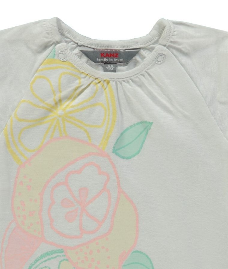 T-shirt dziewczęcy, biały, Kanz