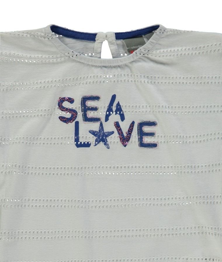 T-shirt dziewczęcy, biały, Kanz