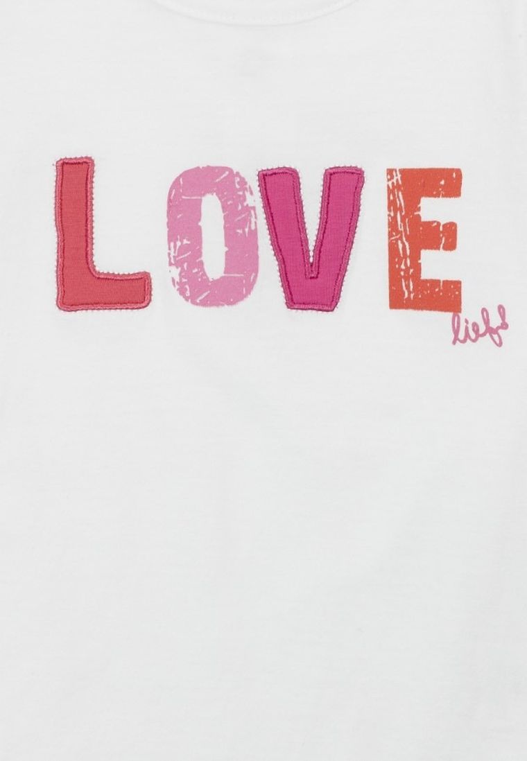 T-shirt dziewczęcy, biały, Lief