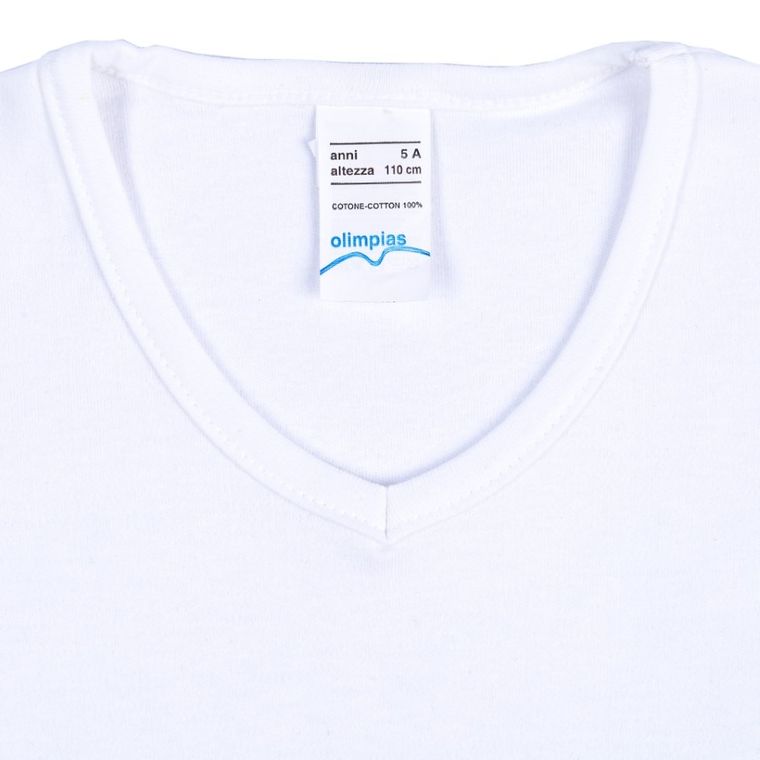 T-shirt dziewczęcy, biały, Olimpias