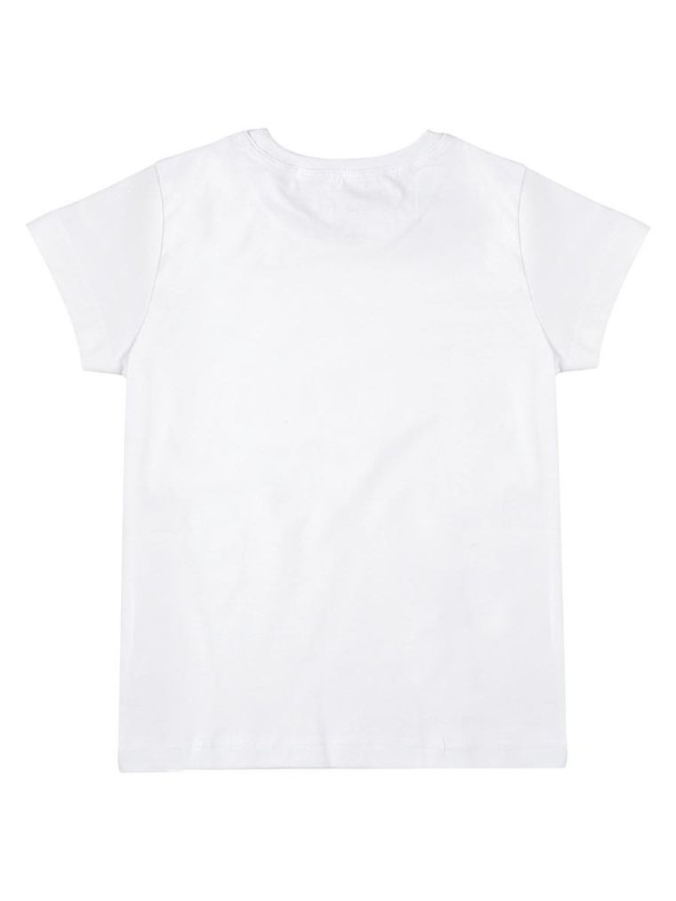 T-shirt dziewczęcy, biały, zestaw, 2 szt., Tup Tup