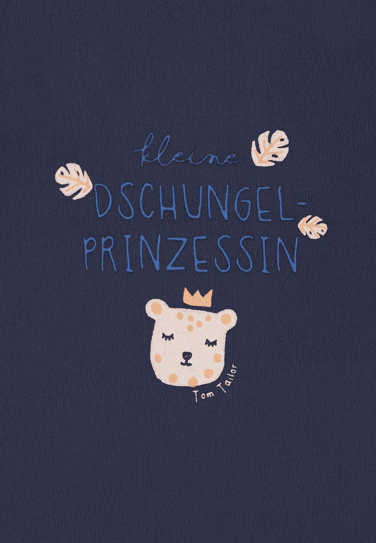 T-shirt dziewczęcy, ciemnoniebieski, Tom Tailor
