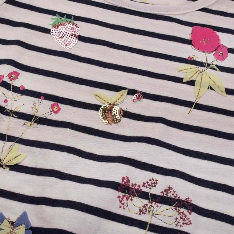 T-shirt dziewczęcy, czarno-biały, Tom Tailor