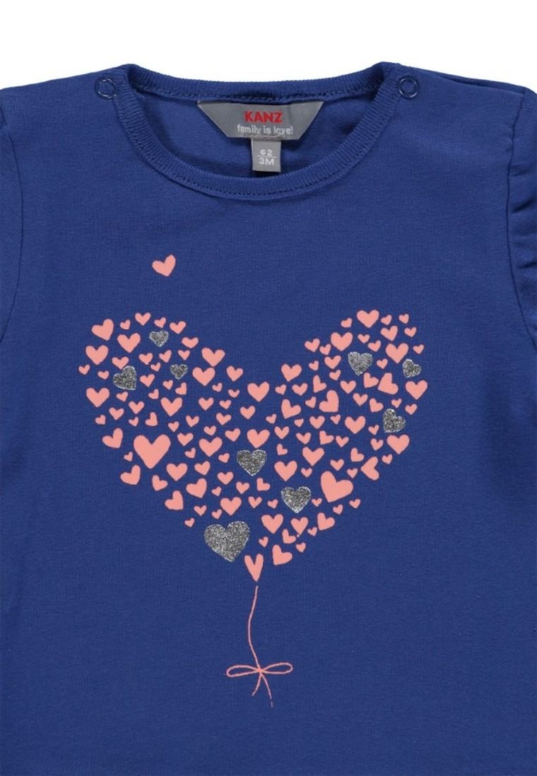 T-shirt dziewczęcy, granatowy, Kanz