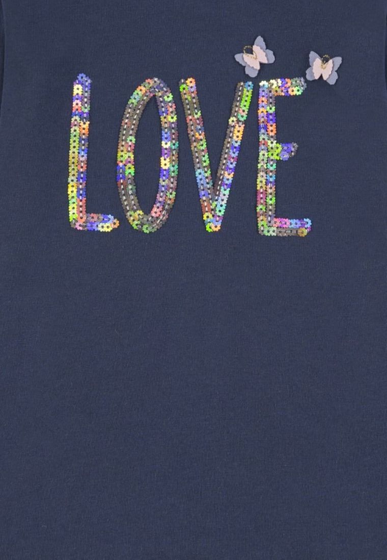 T-shirt dziewczęcy, granatowy, Tom Tailor