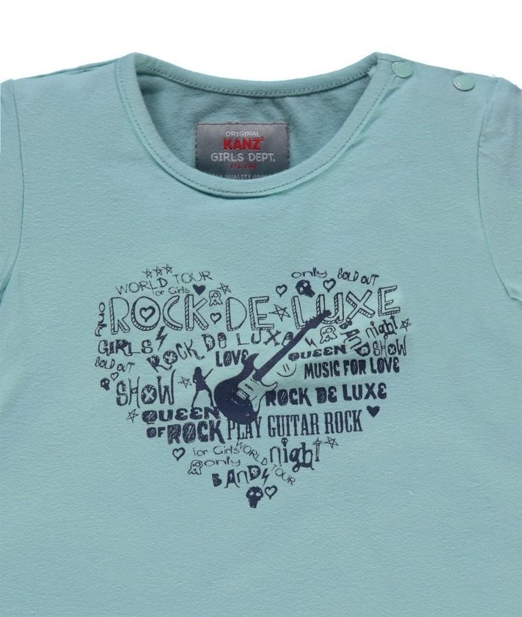 T-shirt dziewczęcy, miętowy, Kanz