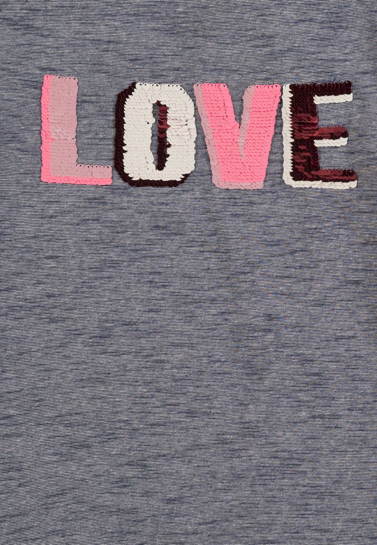 T-shirt dziewczęcy, niebieski melanż, Tom Tailor