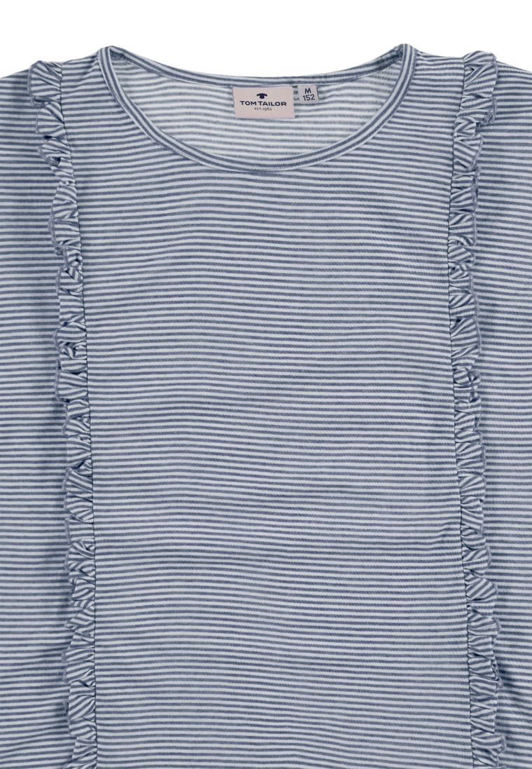 T-shirt dziewczęcy, niebieski, Tom Tailor