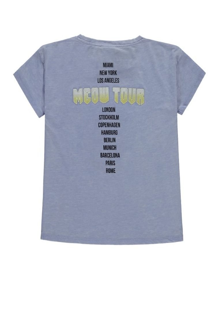 T-shirt dziewczęcy, niebieski, Tom Tailor