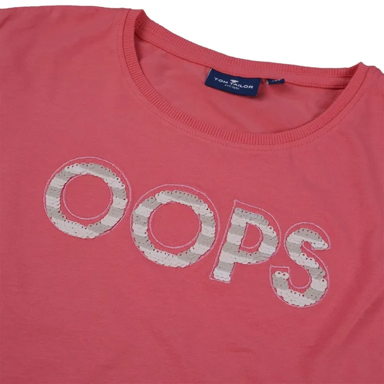 T-shirt dziewczęcy, różowy, Tom Tailor