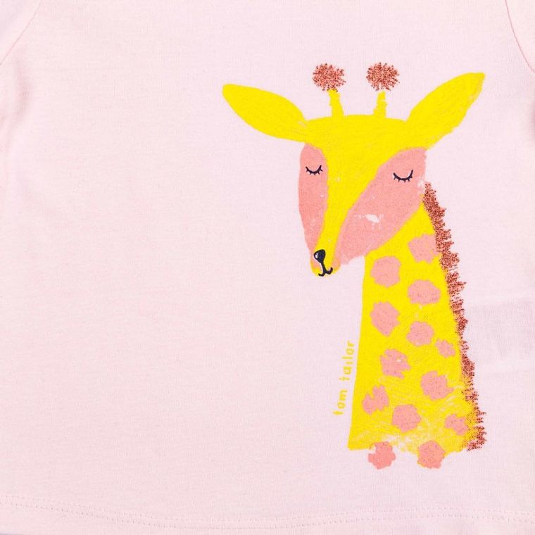 T-shirt dziewczęcy, różowy, Tom Tailor
