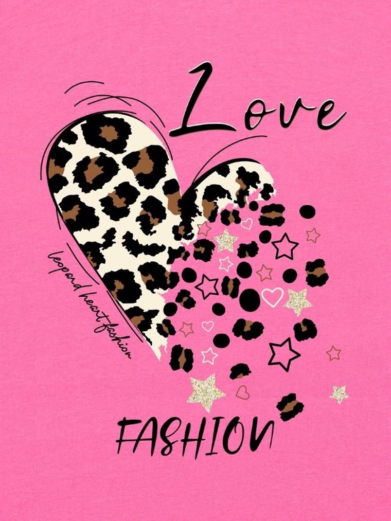 T-shirt dziewczęcy, różowy, Tup Tup