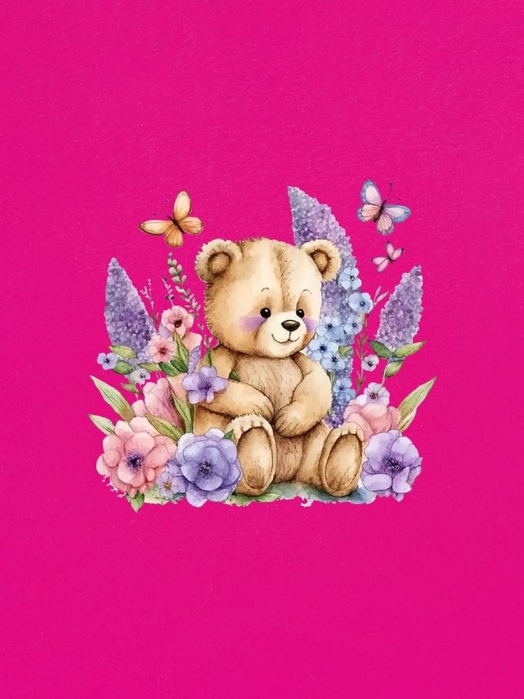 T-shirt dziewczęcy, różowy, Tup Tup