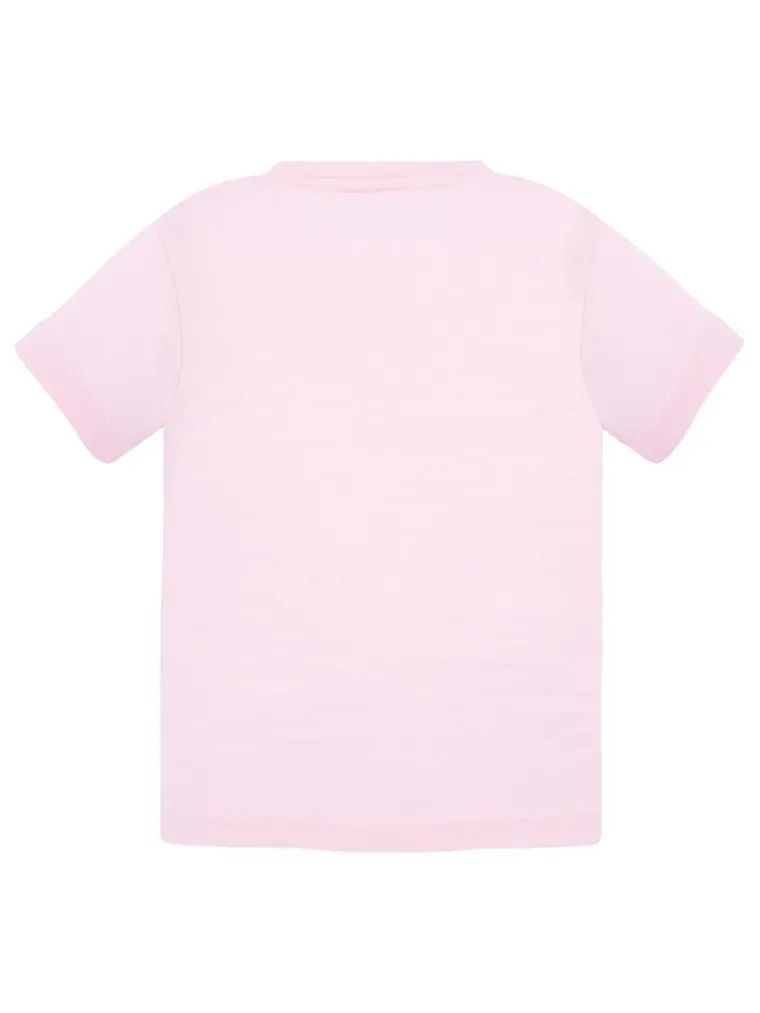 T-shirt dziewczęcy, różowy, Tup Tup