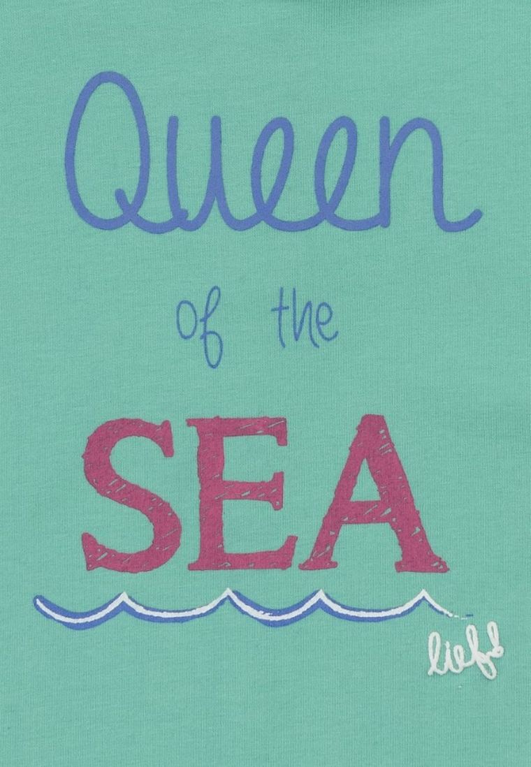 T-shirt dziewczęcy, turkusowy, Lief