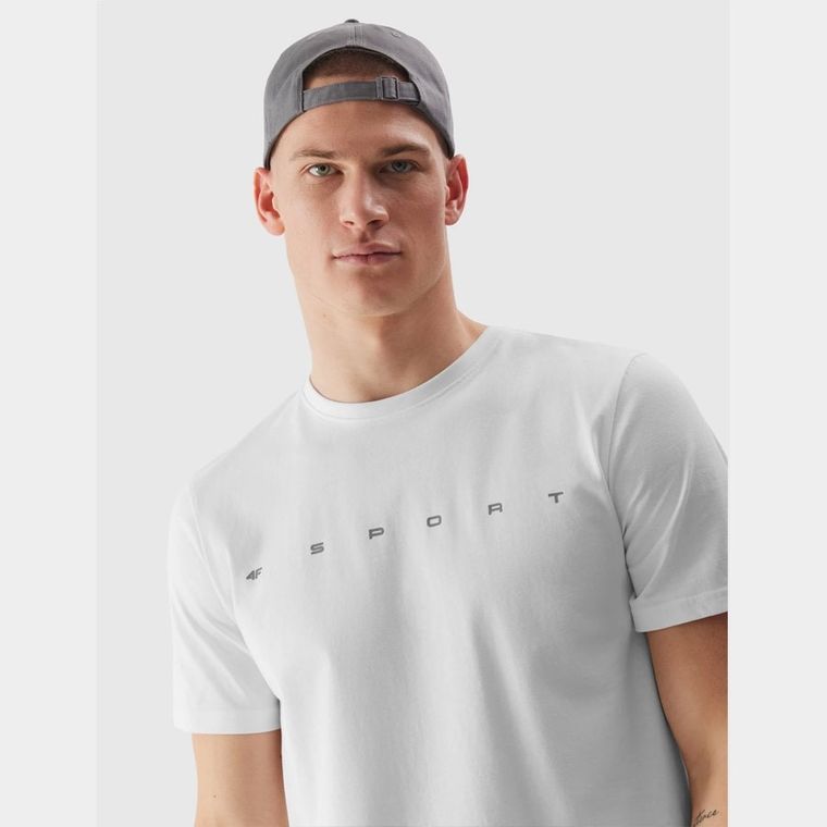 T-shirt męski, biały, 4F