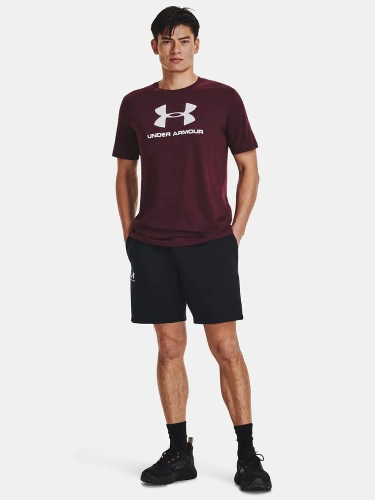 T-shirt męski, bordowy, Under Armour