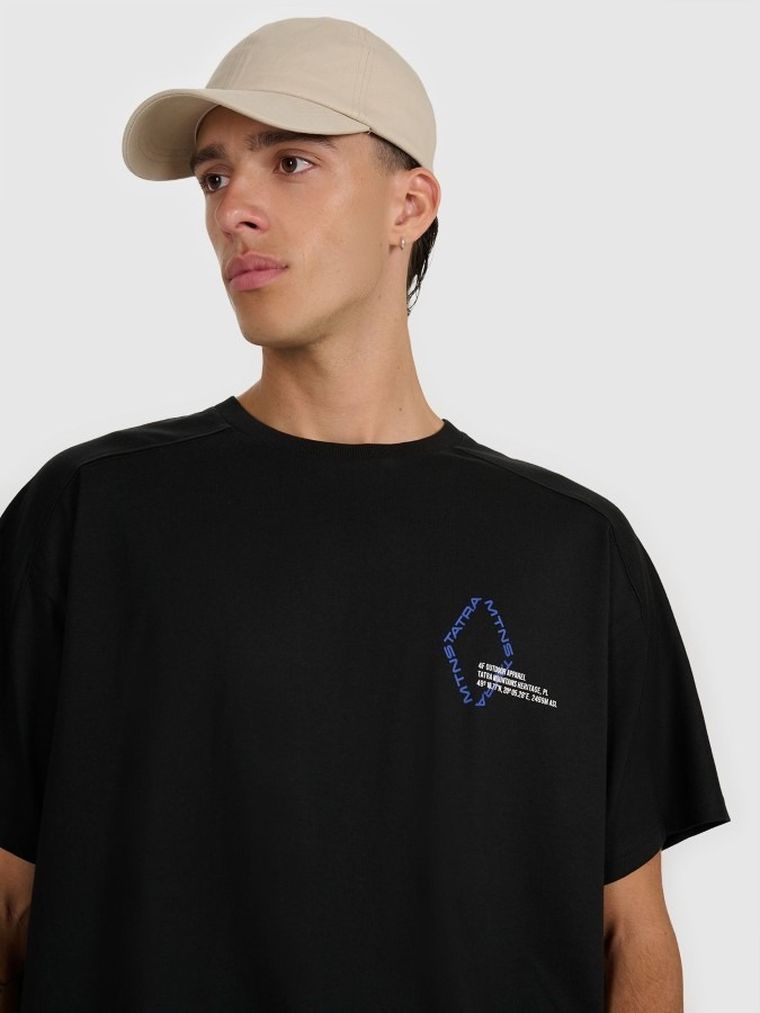 T-shirt męski, czarny, 4F