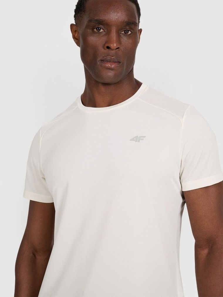 T-shirt męski, ecru, 4F